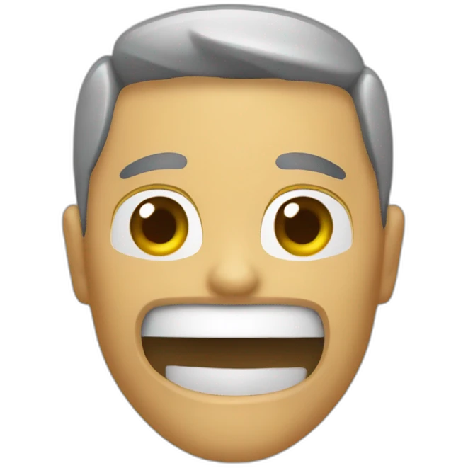 Persona tocándose la mandibula emoji