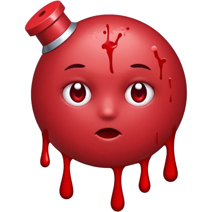 gunshot with blood  emoji