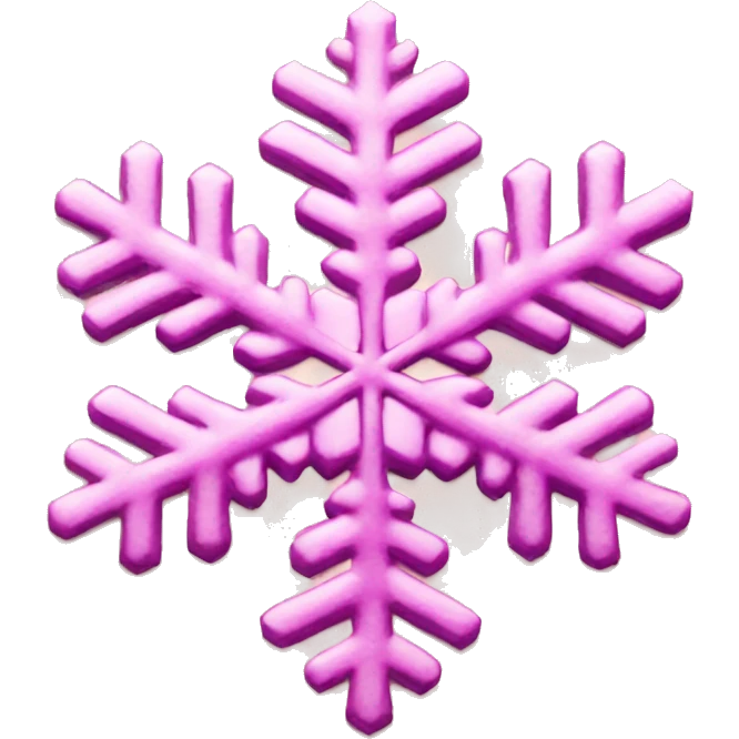 Pink snowflake emoji