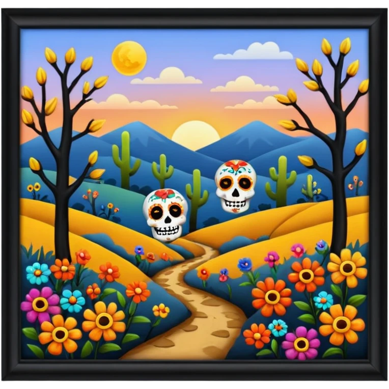 Paisaje día de muertos  emoji