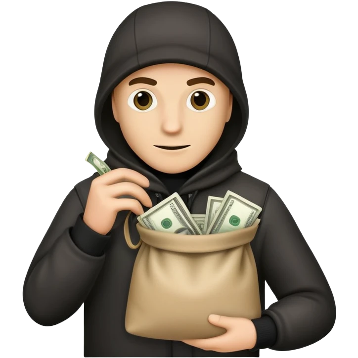 Robber with a bag of money  emoji
