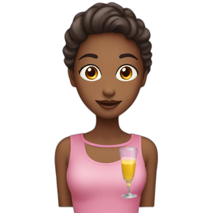 2 girls with one single unique cup emoji