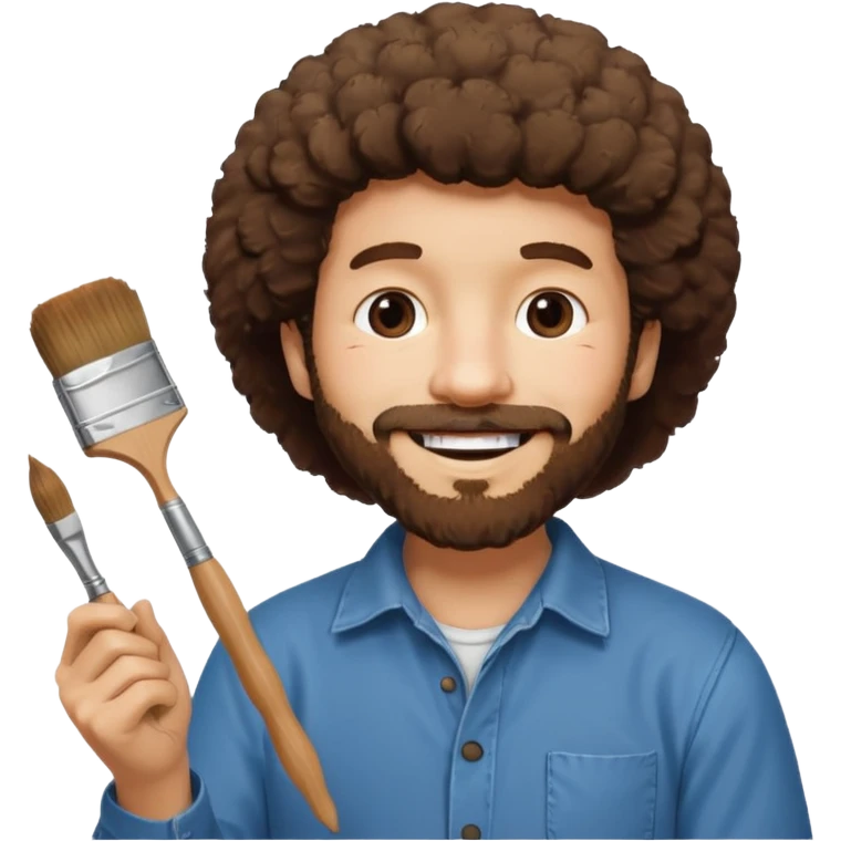 Bob ross qui peint emoji