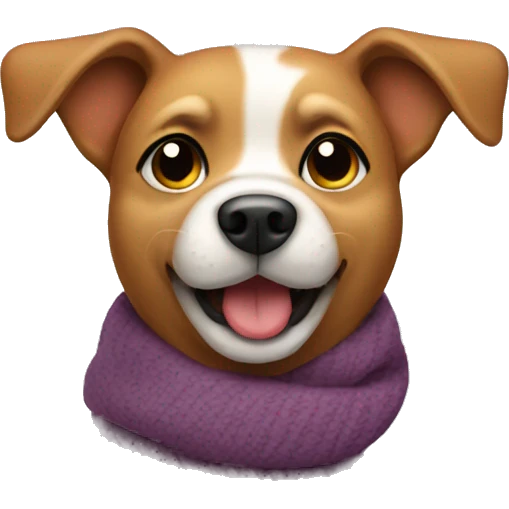 Dog with scarf emoji