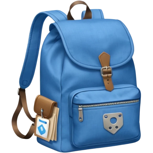 Blue backpack, Lost & Found Object. emoji