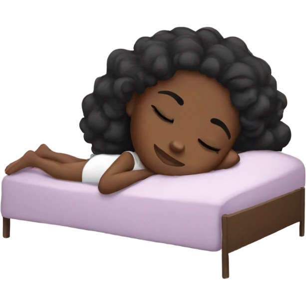 Black girl sleep emoji