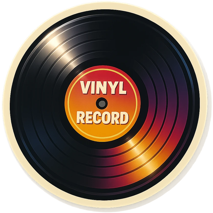 vinyl record, retro style emoji