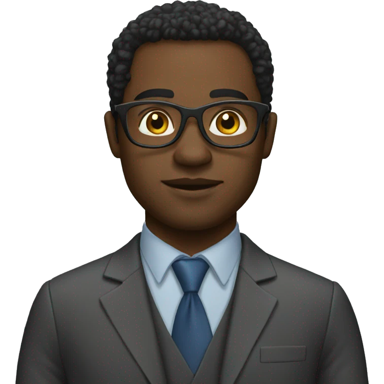 black man data analyst emoji