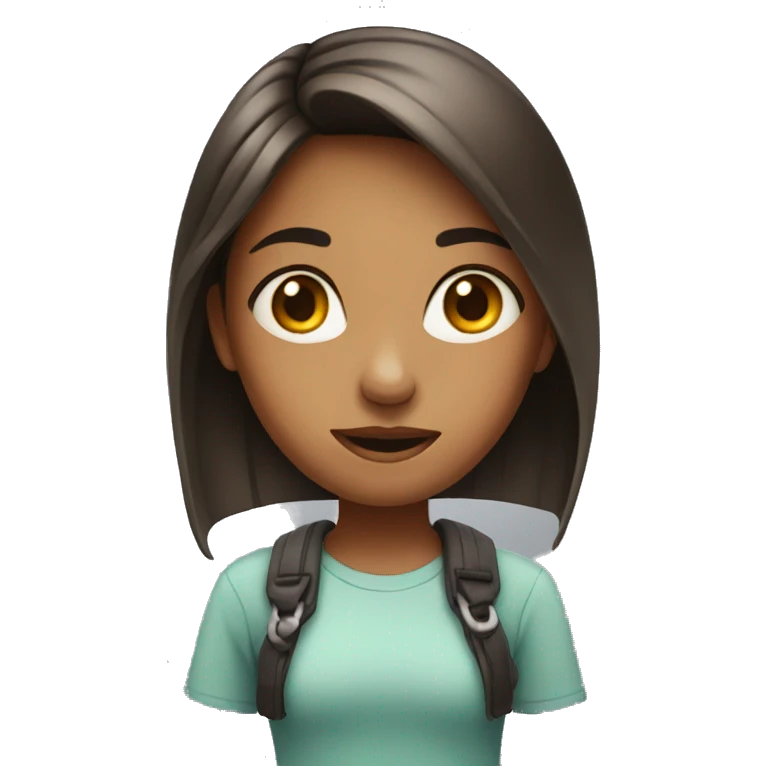Girl with big forheard emoji