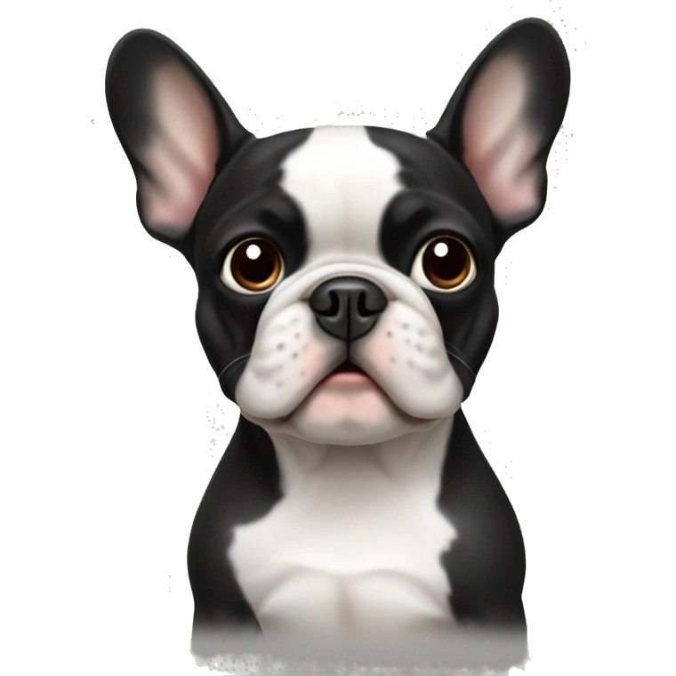 french bulldog with an afro emoji