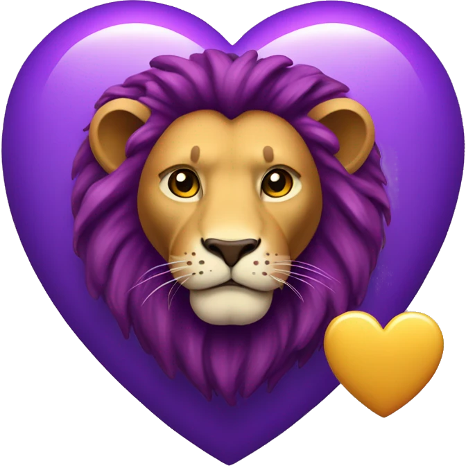 Purple Heart with Lion emoji
