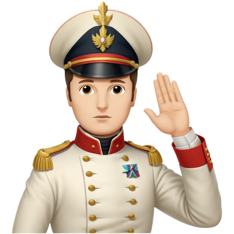Napoleon Bonaparte saluting his soldiers emoji