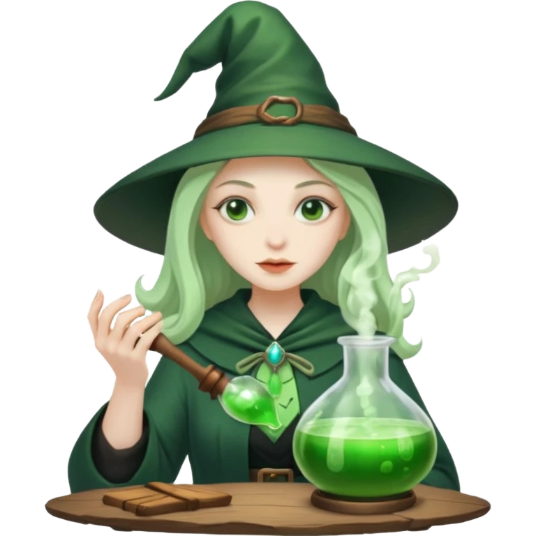 green witch cooking potion emoji