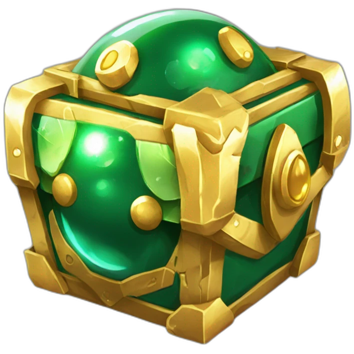 Pokemon Game LootCase Color DarkGreen Rich Treasure Legendary Epic Pokeballs Pokemons and Pokemon Items Inside this have Shiny Glow emoji