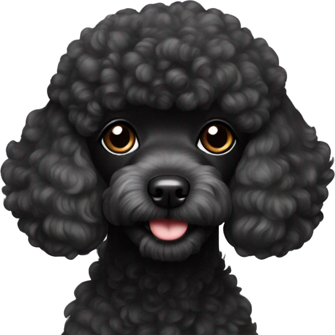 Black toy poodle  emoji