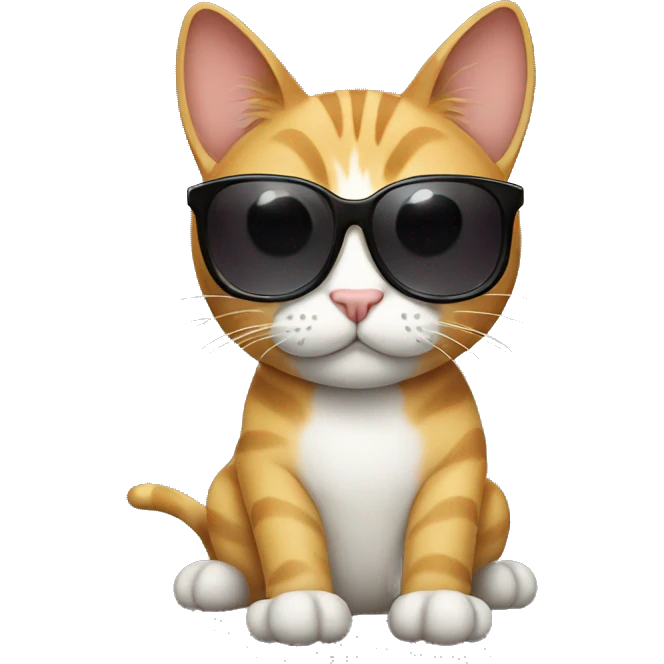 Cat with sunglasses emoji