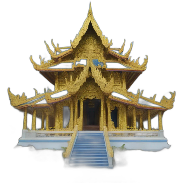 Wat Rong Shea Ten Blue temple emoji