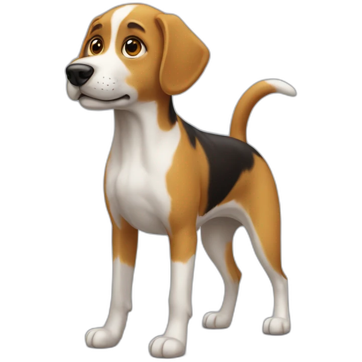 Chat sur un chien emoji