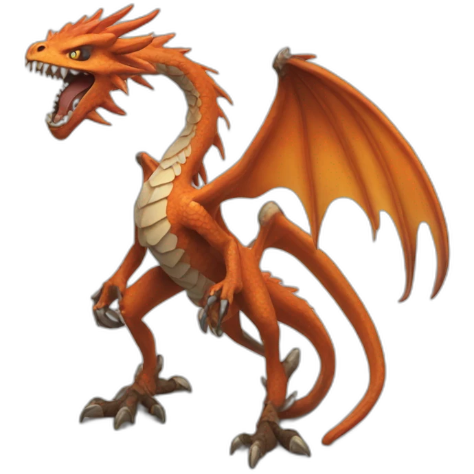 Dracofeu squelette emoji