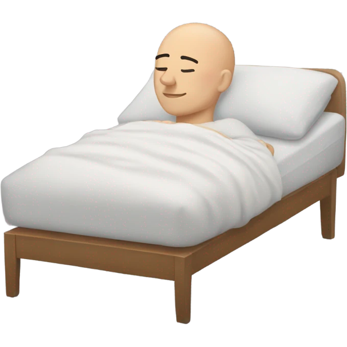 Bald man sleeping emoji