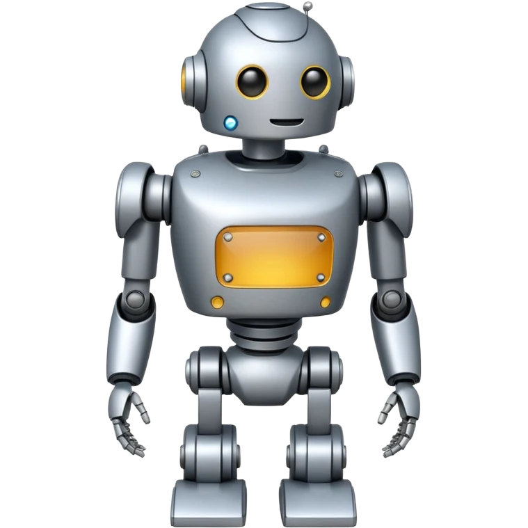 Pregnant male robot. Profile view. Facing left. 2 dimensional emoji style. As though it was made with microsoft paint. emoji