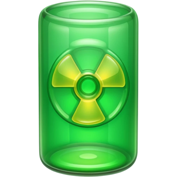 Uranium like inside a tube that we see on tiktok, without the symbol thing, and no line thing, just tube and pure green emoji