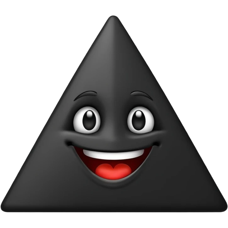 pyramide noir avec un sourire terrifiant  emoji