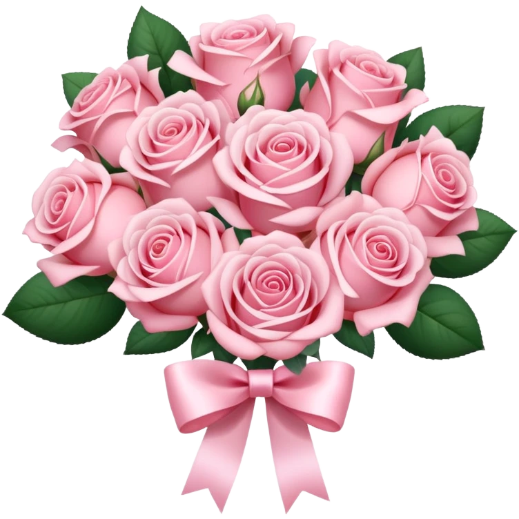A beautiful cute pretty aesthetic soft-pink rose bouquet emoji
