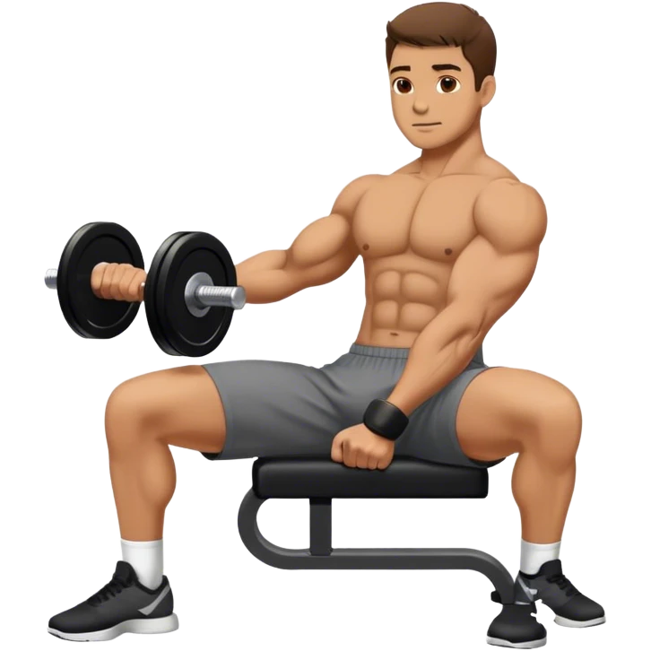 man seated weighted wrist curl emoji