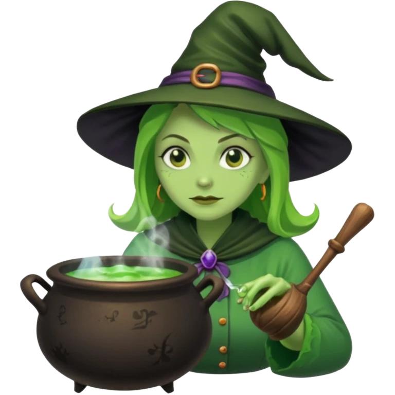 green witch cooking potion emoji