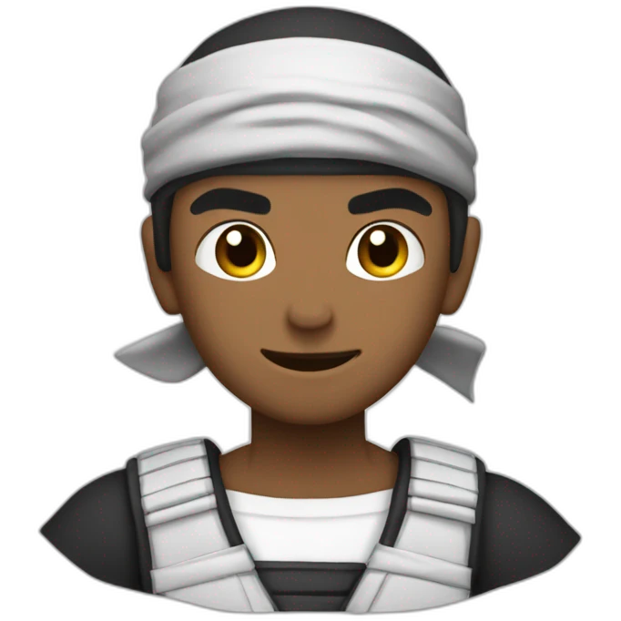 Eli kana bulanmış ninja  emoji