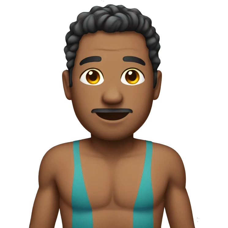 Man wearing swimsuit emoji