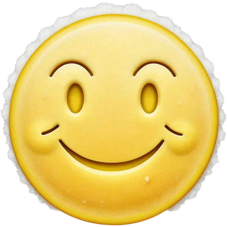 Smiley face with a pile of salt emoji