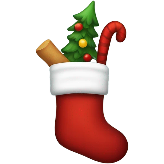 Santa sock emoji