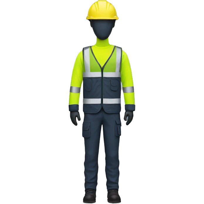 Stick man in high viz vest emoji