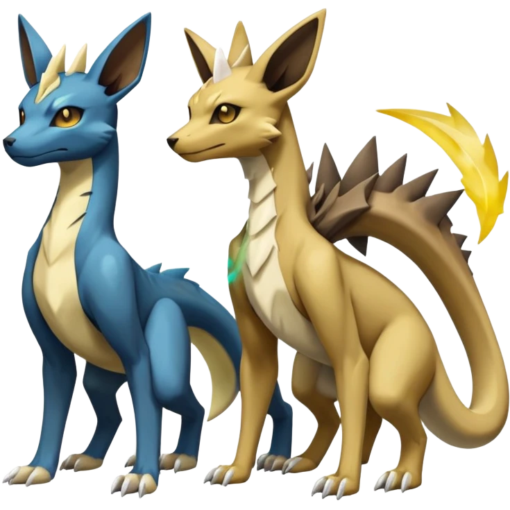Manectric-Electrike-Lucio-Cubone-Umbreon-Marowak-Draco-Fakémon-hybrid-creature (full body), 4 legs emoji