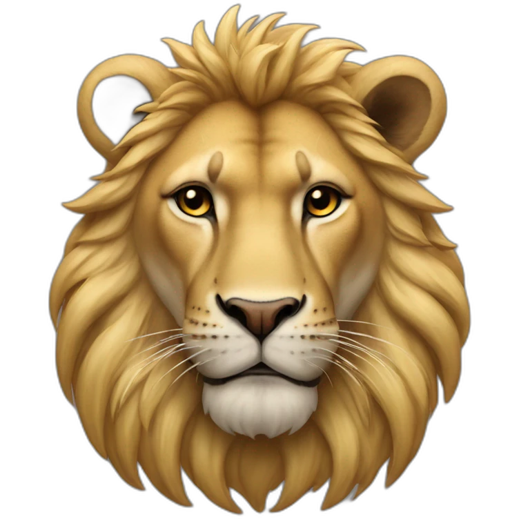 Leão com coroa emoji