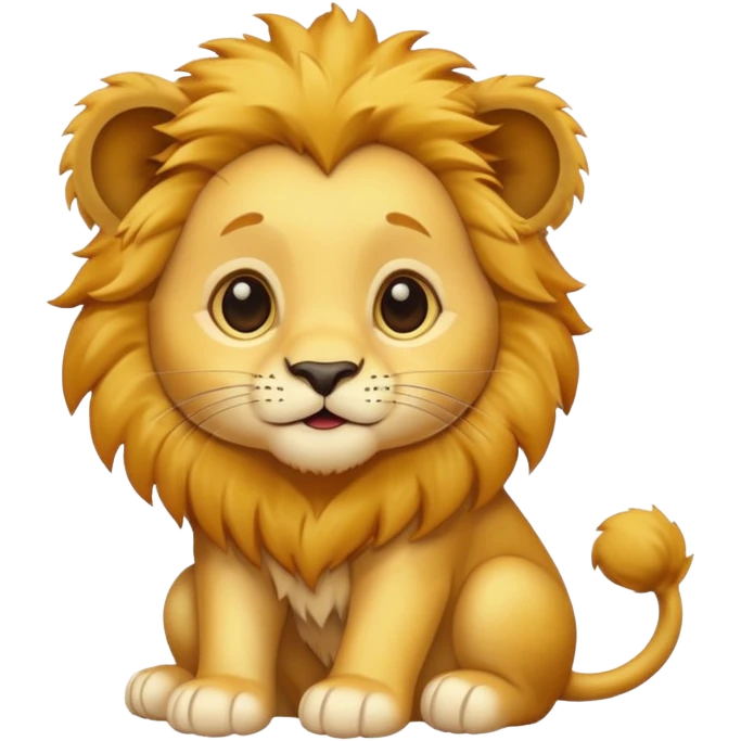 a baby lions 🦁  emoji