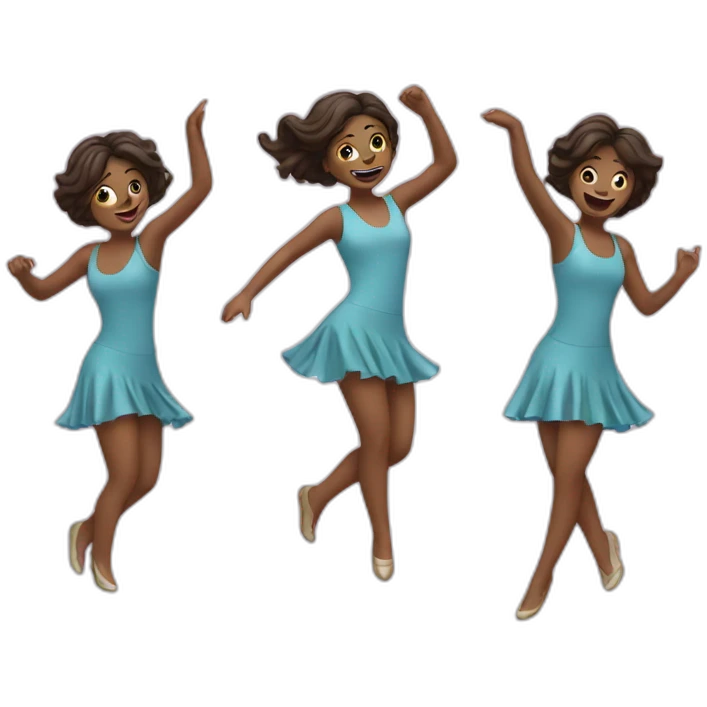 3 girls dancing  emoji
