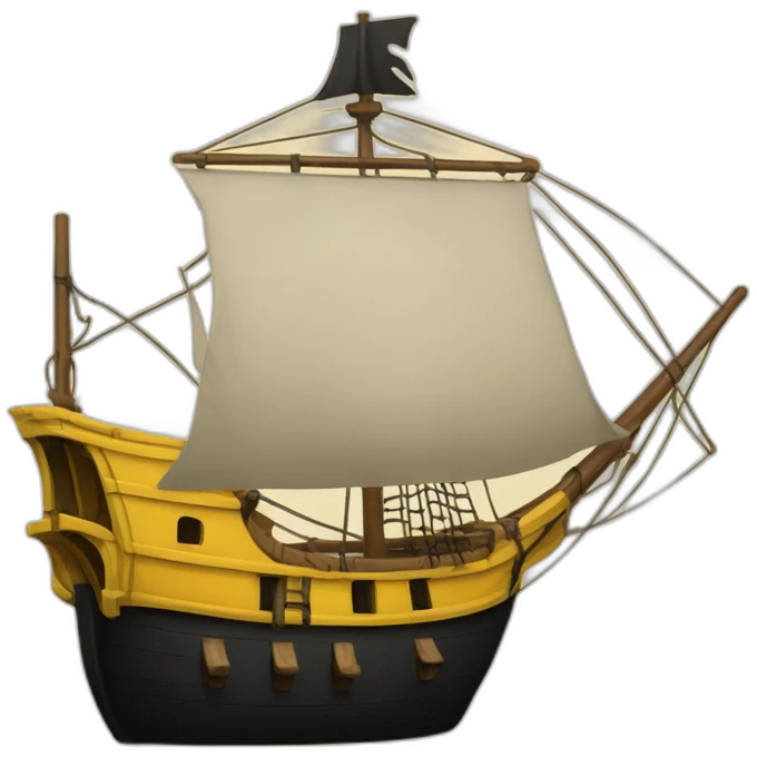 Yellow and black caravel  emoji