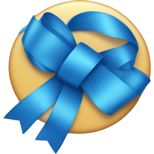 blue ribbon  emoji