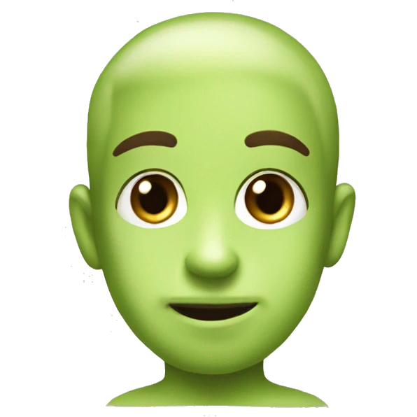 Cute human like pistachio  emoji
