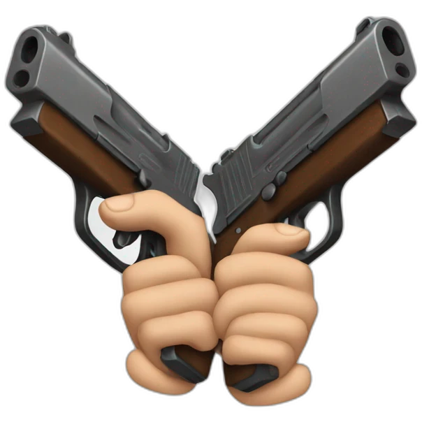 guns with fingers emoji