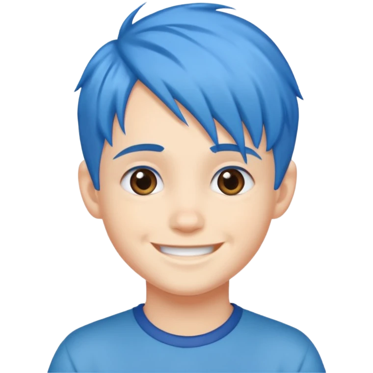 blue haired kid emoji