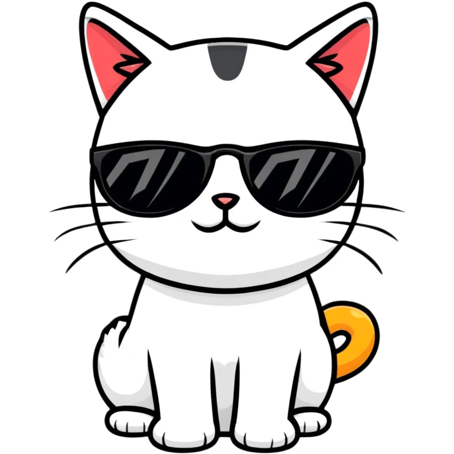 Cat with sunglasses emoji