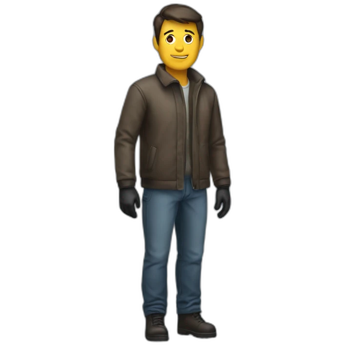 man wearing gloves full body emoji