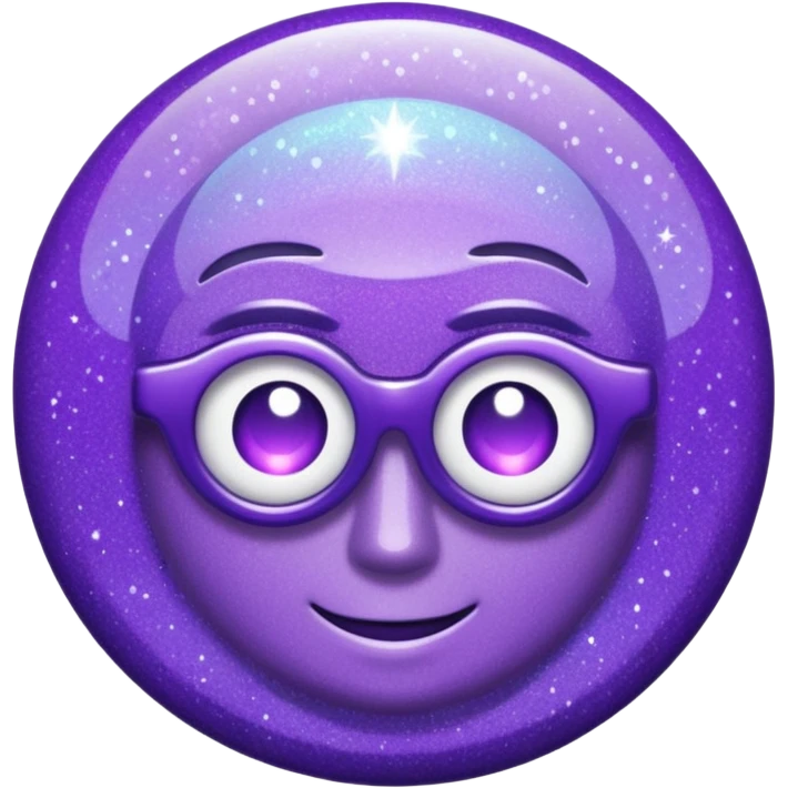 Purple Glitter Symbol of Manager emoji