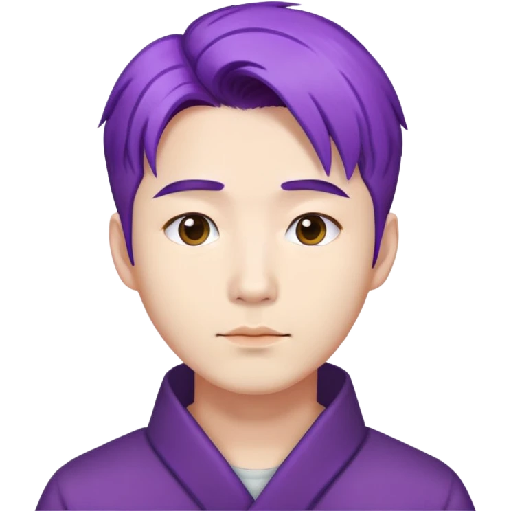 coreean man with purple hair   emoji