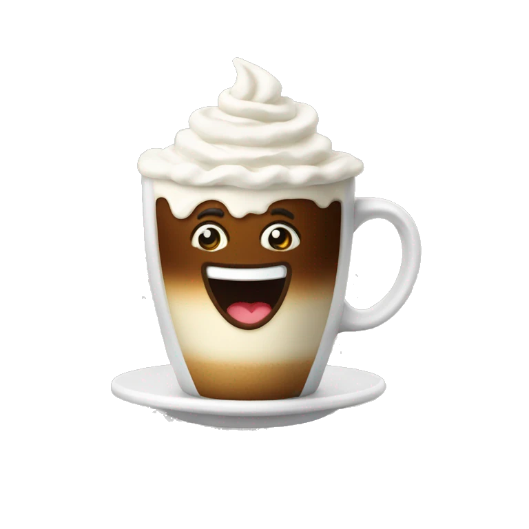 Coffee with whipped cream  emoji
