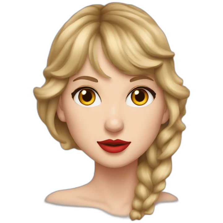 Taylor swift avec un coeur autour de l'oeil gauche emoji
